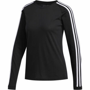 adidas 3 STRIPES LONGSLEEVE Dámske športové tričko, čierna, veľkosť M