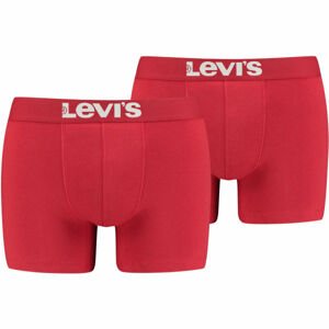 Levi's MEN SOLID BASIC BOXER 2P Pánske boxerky, červená, veľkosť L