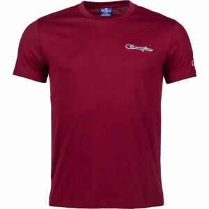 Champion CREWNECK T-SHIRT Pánske tričko, vínová, veľkosť M