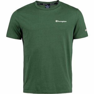 Champion CREWNECK T-SHIRT tmavo zelená S - Pánske tričko