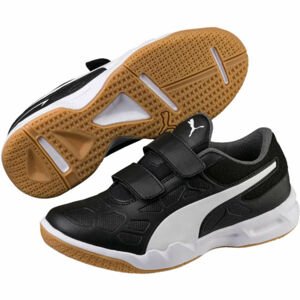 Puma TENAZ V JR Juniorská halová obuv, čierna, veľkosť 35