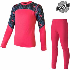 Sensor MERINO IMPRESS SET JNR Detský juniorský set, ružová, veľkosť 130