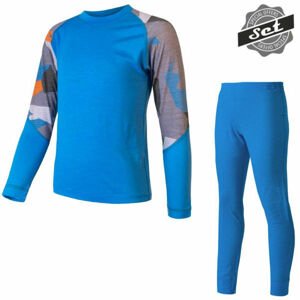 Sensor MERINO IMPRESS SET JNR Detský juniorský set, modrá, veľkosť 130