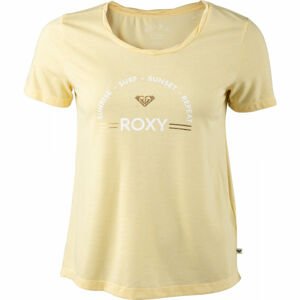Roxy CHASING THE SWELL Dámske tričko, žltá,biela, veľkosť