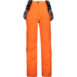 CMP KID GIRL SALOPETTE Dievčenské lyžiarske nohavice, oranžová, veľkosť 128