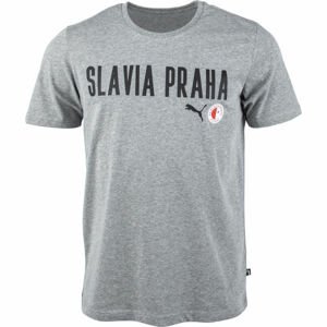 Puma Slavia Prague Graphic Tee DBLU sivá L - Pánske tričko
