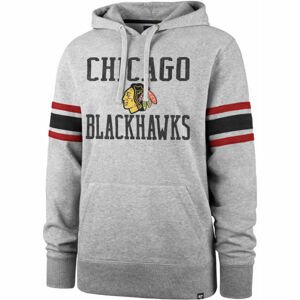 47 NHL CHICAGO BLACKHAWKS DOUBLE BLOCK SLEEVE STRIPE HOOD sivá XL - Mikina