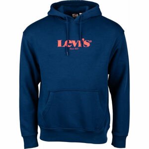 Levi's T3 RELAXD GRAPHIC HOODIE tmavo modrá XL - Pánska mikina