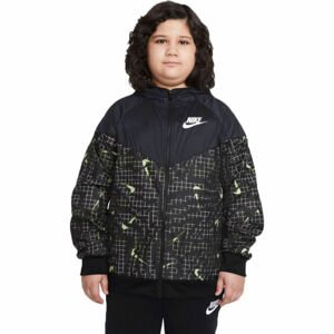 Nike NSW RTLP WINDRUNNER B Chlapčenská bunda, čierna, veľkosť S