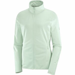 Salomon OUTRACK FULL ZIP MIDLAYER W Dámska mikina, svetlo zelená, veľkosť L