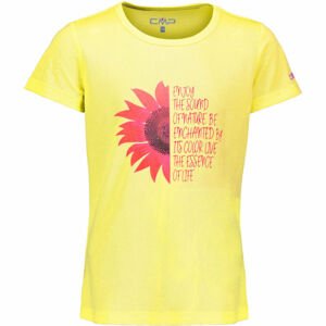 CMP KID G T-SHIRT žltá 152 - Dievčenské funkčné tričko