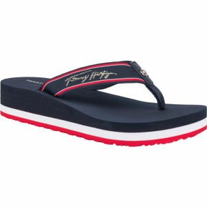 Tommy Hilfiger TOMMY MID WEDGE BEACH SANDAL Dámske žabky, tmavo modrá, veľkosť 41