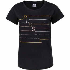 Russell Athletic LINED RUSSELL S/S TEE Dámske tričko, čierna, veľkosť M