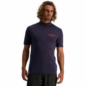 MONS ROYALE CADENCE HALF ZIP Pánske cyklistické tričko, fialová, veľkosť XL