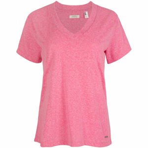 O'Neill LW ESSENTIALS V-NECK T-SHIRT Dámske tričko, ružová, veľkosť M
