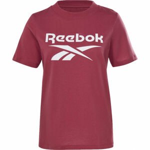 Reebok REEBOK IDENTITY BL TEE Dámske tričko, vínová,biela, veľkosť