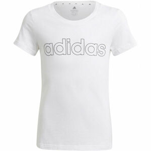 adidas LIN TEE Dievčenské tričko, biela, veľkosť 152