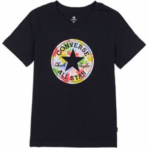 Converse FLOWER VIBES CHUCK PATCH CLASSIC TEE čierna S - Dámske tričko