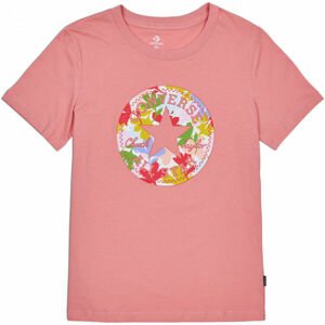 Converse FLOWER VIBES CHUCK PATCH CLASSIC TEE ružová S - Dámske tričko