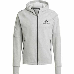 adidas MT FZ HOODIE Pánska športová mikina, sivá,čierna, veľkosť