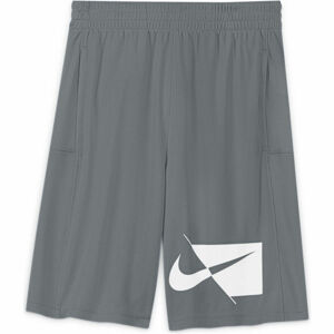 Nike DRY HBR SHORT B Chlapčenské futbalové šortky, sivá, veľkosť M