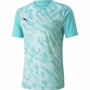 Puma INDIVIDUAL RISE GRAPHIC TEE tyrkysová 2XL - Pánske futbalové tričko