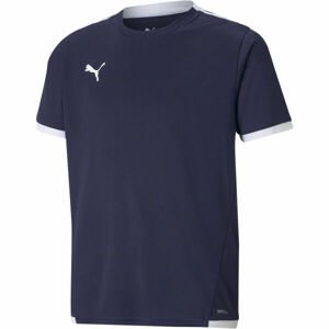 Puma TEAM LIGA JERSEY JR Juniosrské futbalové tričko, tmavo modrá, veľkosť 164