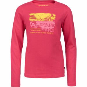 ALPINE PRO ANSLO červená 116-122 - Dievčenské tričko