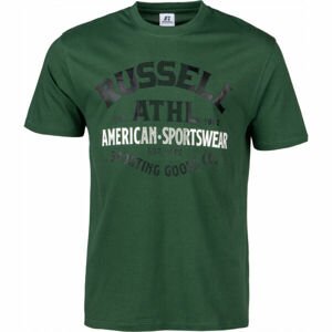 Russell Athletic PRINTED S/S TEE zelená M - Pánske tričko