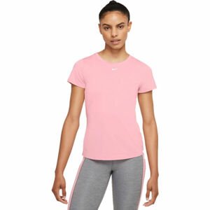 Nike ONE DF SS SLIM TOP W ružová XL - Dámske tréningové tričko