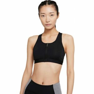 Nike DF SWSH ZIP FRONT BRA W Dámska športová podprsenka, čierna, veľkosť M