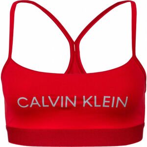 Calvin Klein LOW SUPPORT SPORTS BRA červená M - Dámska športová podprsenka