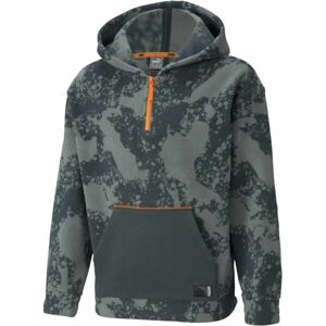 Puma ALPHA HOLIDAY HALF-ZIP PF B tmavo zelená 140 - Chlapčenská mikina