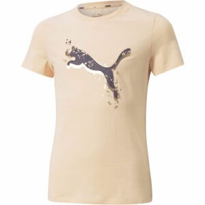 Puma ALPHA TEE G ružová 164 - Dievčenské tričko