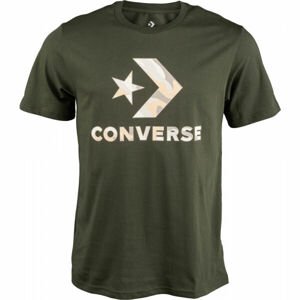 Converse CAMO FILL GRAPPHIC TEE Pánske tričko, khaki, veľkosť M