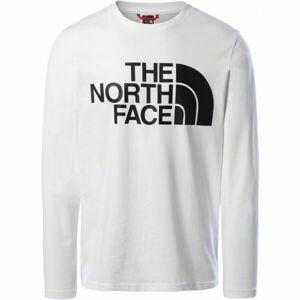 The North Face M STANDARD LS TEE biela S - Pánske tričko s dlhým rukávom
