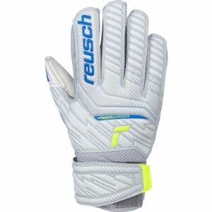 Reusch ATTRAKT GRIP FINGER SUPPORT JUNIOR Detské brankárske rukavice, sivá, veľkosť 5