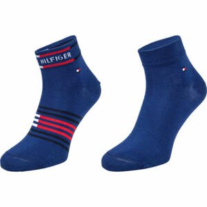 Tommy Hilfiger MEN QUARTER 2P BRETON STRIPE Pánske ponožky, modrá, veľkosť 39 - 42