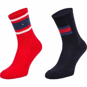 Tommy Hilfiger KIDS FLAG 2P Detské  ponožky, červená, veľkosť