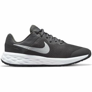 Nike REVOLUTION 6 Detská bežecká obuv, tmavo sivá, veľkosť 38