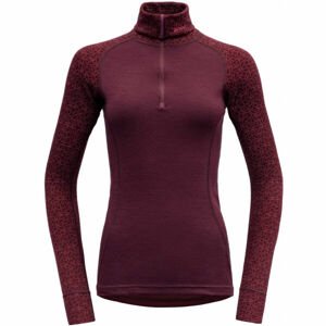 Devold DUO ACTIVE WOMAN ZIP NECK Dámsky rolák, hnedá, veľkosť M