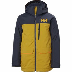 Helly Hansen JR TORNADO JACKET Chlapčenská  lyžiarska bunda, hnedá, veľkosť 14