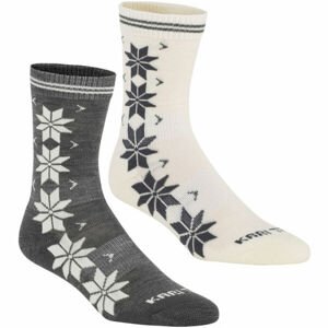 KARI TRAA VINST WOOL SOCK 2PK Dámske vlnené ponožky, biela, veľkosť 36-38