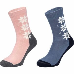 KARI TRAA WOOL SOCK 2PK Dámske vlnené ponožky, modrá, veľkosť 36-38