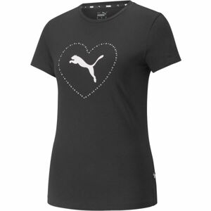 Puma VALENTINE´S DAY GRAPHIC TEE Dámske tričko, čierna, veľkosť XL