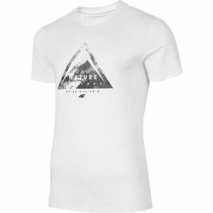 4F MEN'S T-SHIRT Pánske tričko, biela, veľkosť XXL