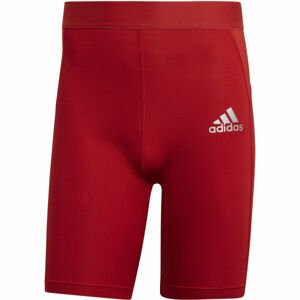 adidas TF SHO TIGHT Pánske spodné šortky, červená, veľkosť M