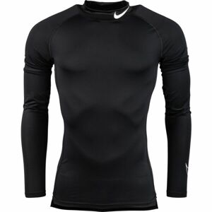 Nike NP DF TIGHT LS MOCK M Pánske tréningové tričko, čierna, veľkosť M