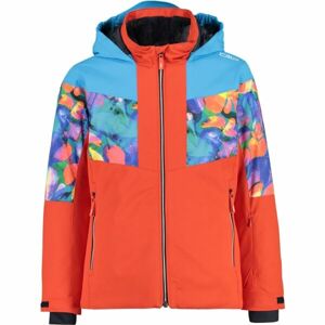 CMP KID GIRL JACKET FIX HOOD Dievčenská lyžiarska bunda, červená, veľkosť 140