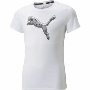 Puma ALPHA TEE G biela 128 - Dievčenské tričko